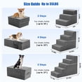 thumbnail image 5 of EDX 3-Step 13'' Tall Dog Stairs, Right-Angle Design, Non-Slip Foam Core, Easy Clean, Indoor & Outdoor Use for High Beds & Sofas, 5 of 10