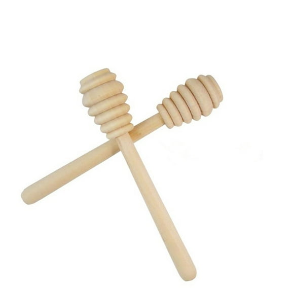 Honey Stirrer Mix Wooden Syrup Utensil Extractor Jar Dipper Stirring Spoon 5 Pcs