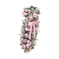 thumbnail image 4 of yotijay Christmas Stairway Swag Teardrop Swag Wreath with Lights Xmas Decorative Crafts Pink, 4 of 9