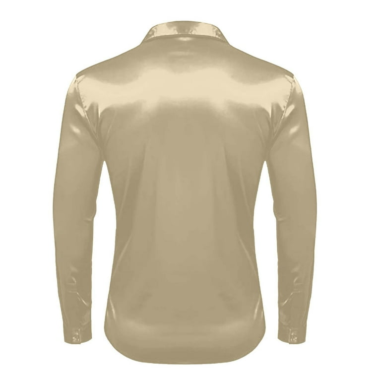 UVEASISHA Men's Dress Shirts for Office Big and Tall Long Sleeve Button  Down Shirt Satin Wrinkle Free Business Casual Shirts Beige XL - Walmart.com