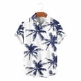 thumbnail image 4 of Viikei Long Sleeve Going Out Tops,Men's Hawaiian Shirt Short Sleeves Printed Summer Beach Shirts Blouse Shirt White S, 4 of 8