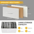 thumbnail image 7 of 9-Drawer Fabric Dresser with Wood Top - Compact Storage Organizer for Bedroom, Closet, White, 7 of 7