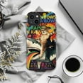 thumbnail image 6 of Funny Cat Cowboy Riding Rainbow Vomiting Shark Phone Case with Radiohead Album Typography Background, Cool Artistic Protective Cover for iPhone 16 15 14 13 12 11 Pro Max Mini, 6 of 6