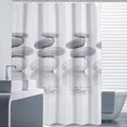 thumbnail image 3 of Cortina De Ducha Textil Gris Guijarro Resistente Al Moho Y Repelente Al Agua, 3 of 5