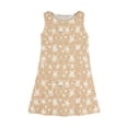 thumbnail image 3 of LTTVQM Girls Easter Dress 2026 Bunny Egg Graphic Happy Sleeveless Sundress Loose Fit Crewneck Midi Dress Lightweight Church Dresses Saffron 3-4 Years, 3 of 5