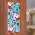 thumbnail image 3 of WIRESTER 1-Gang Toggle Wall Plate/Switch Plate Cover, Light Blue Happy Santa Christmas Pattern, 3 of 6