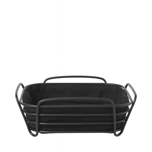 Blomus 63872 10 x 10 in. Delara Bread Basket, Black - Large