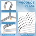 thumbnail image 5 of 40 Pack Wire Hangers,Heavy Duty Clothes Hanger,Silver Metal Hangers,Stainless Steel Coat Hanger with Non Slip Notch,Ultra Thin Space Saving Wire Hanger 16.5 Inch, 5 of 7