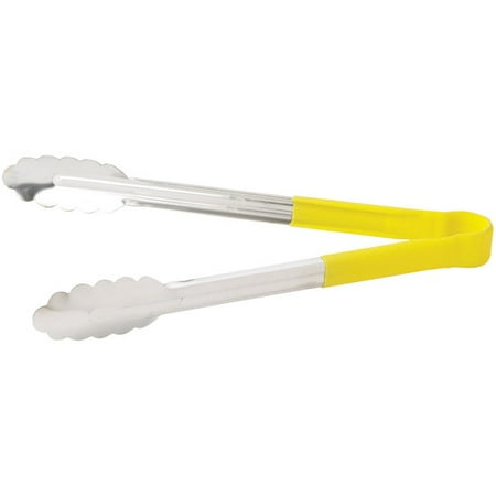 

12 Stainless Steel Utility Tong PP Handle Yellow 12 packs