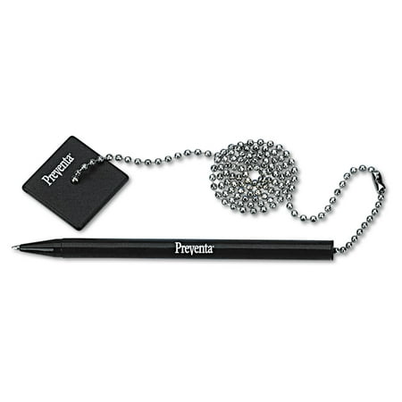 Iconex Preventa Stick Ballpoint Counter Pen, Medium 1mm, Black , Black Barrel