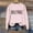 Pink, variant on QUNYINEY Casual Sweatshirts for Women Trendy Long Sleeve Crew Neck Volleyball Mom Gray Tops Loose Pullover Drop Shoulder Sweatshirts