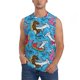 thumbnail image 1 of Balery Sharks Summer Camisetas sin mangas para hombre, absorbe la humedad y protege contra el mal olor.-XX-Large, 1 of 7