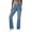 Blue, variant on PBFRDSJ Women Crossover Waist Straight Leg Denim Jeans with Functional Pockets Suitable for Casual Daily Weekend Shopping Hang Out