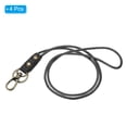 thumbnail image 3 of Uxcell 19 Inch Leather Lanyard Leather Rope Wristlet Bracelet Keychain Wrist Strap Black 4 Pack, 3 of 5