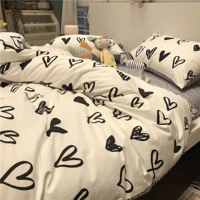 Ensembles de Literie Cerise Rouge Simple Housse de Couette Fleur Nordique Taille Simple Double Linge de Lit Adulte Filles Housse de Couette Décor Textile Maison
