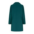 thumbnail image 5 of Womens Long Wool Blend Coat Single Trench Coat Sky Blue L, 5 of 5