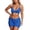 Dark Blue, variant on Uobin Womens Workout Sets 2 Piece Seamless Halter Sports Bra Lifting Tummy Control Biker Shorts Gym Yoga Outfits