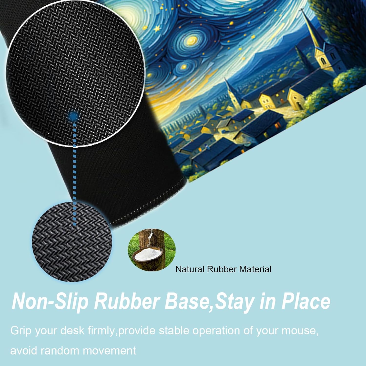 Gaming Mouse Pad 31.5x11.8 inch XL Large Extended Mouse Pad, Big Mousepad Desk Mat for Computer with Non-Slip Rubber Base and Stitched Edge-Blue Galaxy
