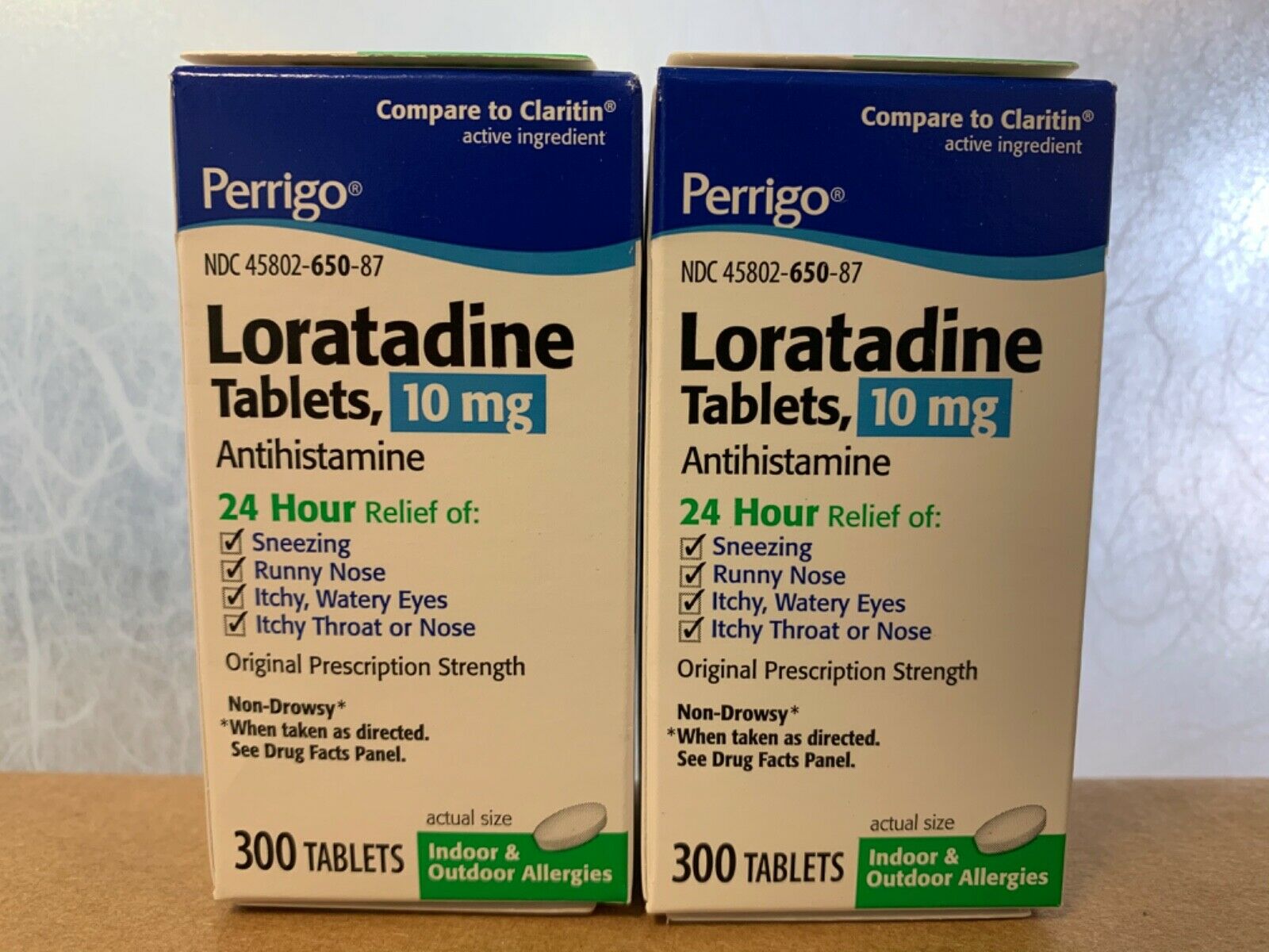 (pack of 2) Loratadine 10mg (generic of claritin) 24hrs Allergy Relief