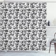 thumbnail image 1 of Ambesonne Sport Shower Curtain, Monochrome Baseball Glove, 69"Wx70"L, Black White, 1 of 3