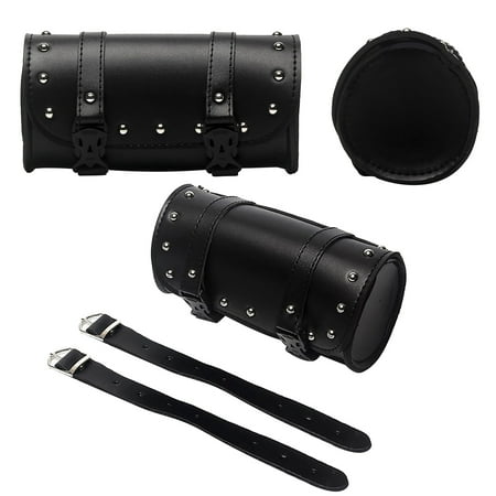 

Equipment Package Shiogb Motorcycle Front and Rear Tool Bag Motorcycle Handlebar Bag Saddlebags Pu Leather Handmade Motorcycle Fork Bag Roll Durable Storage Tool Pouch with Straps For Men Women
