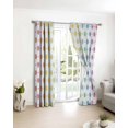 thumbnail image 3 of Colorful Polka Dot Blackout Curtains for Bedroom/Living Room, Thermal Insulated Kitchen Curtains, Cartoon Watercolor Geometric Grommet Darkening Window Treatment Drapes 42"x84"x2, 3 of 8