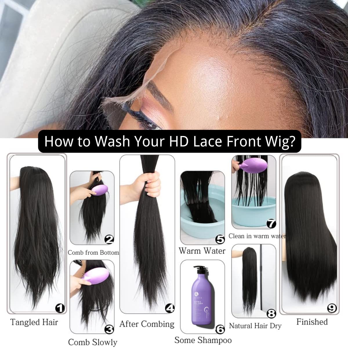 Aceolave Straight Lace Front Wig Human Hair 30 Inch 13x6 Lace Frontal Wigs 180 Density Transparent HD Lace Front Wigs Pre Plucked with Baby Hair Glueless Natural Black Hair Wig for Women