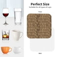 thumbnail image 6 of Pofeuu Leopard Print Brown Print Coasters for Drinks, 4Pack PU Leather Coasters, Bar Drink Coasters for Tabletop Protection, Furniture from Damage-Square, 6 of 6