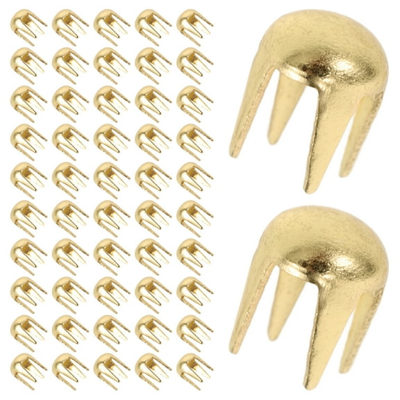 Gold DIY Nailhead Leathercraft Rivet Round Dome Studs Metal Punk Spikes Spots for Punk Rock Leather DIY Craft Clothes Belt Bag Shoes Decorations