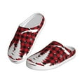 thumbnail image 2 of Lsque Christmas Tree Buffalo Plaid Pattern Womens Comfort Cotton on Scuff With Memory Foam and Anti-skid Sole Slipper-40/41, 2 of 7