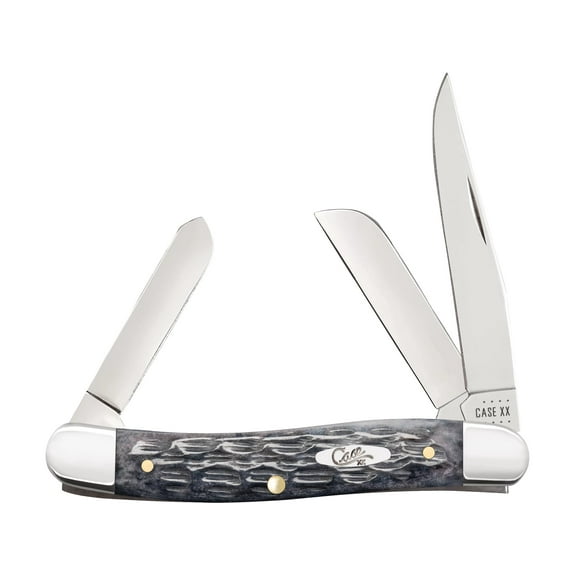Case XX Knives Pocket Worn Crandall Jigged Gray Bone Medium Stockman Carbon Steel Pocket Knife