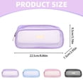 thumbnail image 3 of CoreLiving Large Capacity Mesh Pencil Pouch with Smooth Zipper Simple Aesthetic Stationery Bag Big Pencil Case Multi-Purpose Organizer for Pens Pencils and Office Supplies, 3 of 9
