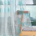 thumbnail image 5 of Bouanq Sheer Voile Curtains, Decorative Leaves Embroidery Faux Linen Rod Pocket Window Drapes for Home Kitchen, Living Room and Bedroom, 5 of 7