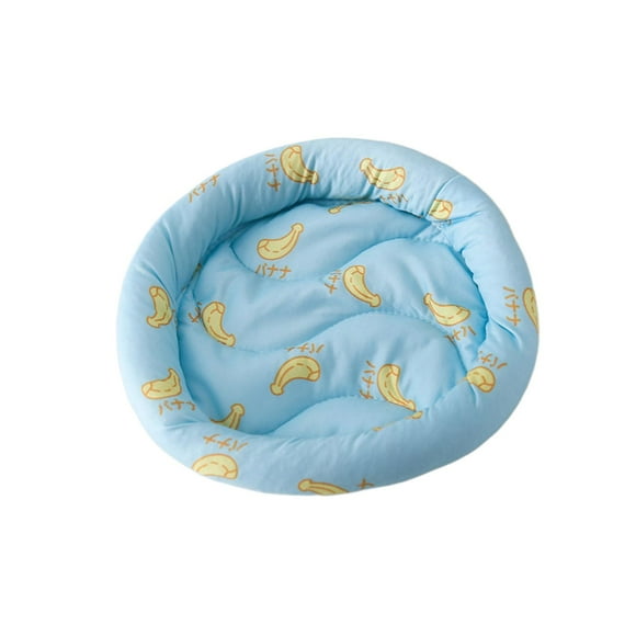 Almohadilla pequeña para nido de mascotas, cojín para cama de hámster, colchones pequeños para cama para mascotas, alfombrilla redonda para conejos, Azul L Fernando Almohadilla para nido para dormir