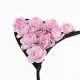 thumbnail image 3 of 2 uds moda papel Floral mujeres niñas lindo gato orejas diadema fiesta disfraz pelo Rosado Yuyangstore Diadema de orejas de gato, 3 of 8