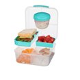 thumbnail image 4 of Sistema To Go Collection Bento Box Cube Plastic Lunch and Food Storage Container, 5.3 Cup, Multi-Compartment, Color Varies, BPA Free, 4 of 7
