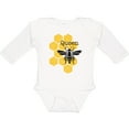 thumbnail image 3 of Inktastic Honeycomb Queen Bee Girls Long Sleeve Baby Bodysuit, 3 of 5