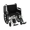 Nova MedicalProducts Healthcare 20" Lightweight Wheelchair with Full Arms and Footrests