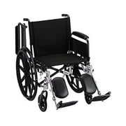 Nova MedicalProducts Healthcare 20" Lightweight Wheelchair with Full Arms and Footrests