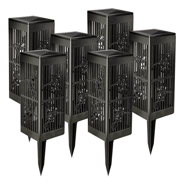 Moyic 6 uds., lámpara Solar hueca para césped, luz cálida, luz Solar, luz Solar para paisaje, luz de camino para césped, Patio, camino, jardín Iluminación y accesorios Moyic HA019254-00
