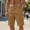 Linen pants-52Coffee, variant on Linen Shorts for Men Drawstring Elastic Waist Rolled Hem Shorts with Pockets Zip Relaxed Fit Mid Rise Shorts for Resort Days Casual Errands and Summer Outings