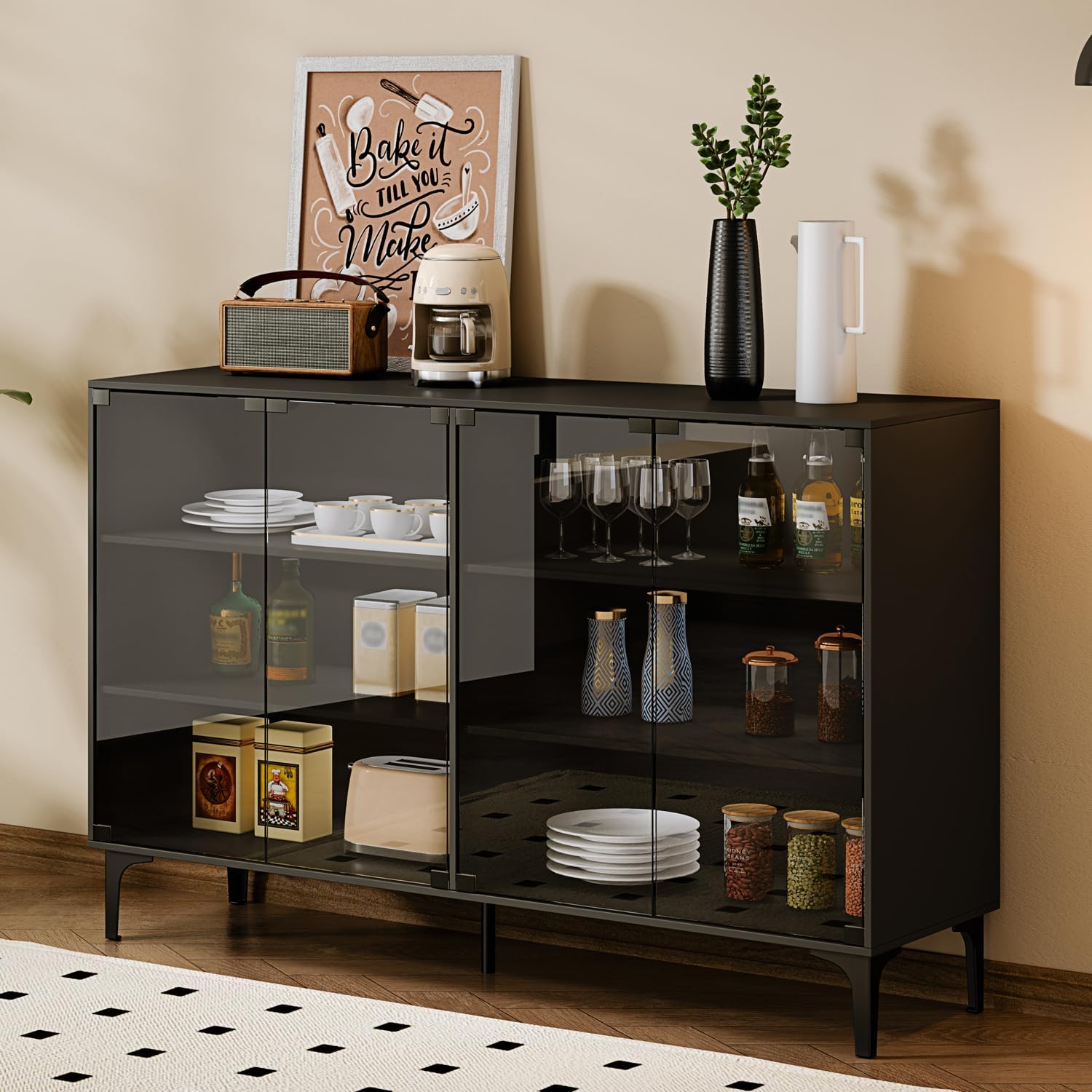 ZXNYH 55.12 Inches Modern Sideboard Buffet Storage