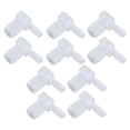 thumbnail image 1 of 10PCS Plastic Hose Joints Barb Reducer Fittings L Type 90 Degree Elbow Pipe Connectors 12x6MM, 1 of 5