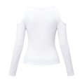 thumbnail image 5 of HGIEYS Womens V Neck Cold Shoulder Tops Short/Long Sleeve Summer T Shirts, 5 of 5