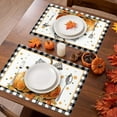 thumbnail image 4 of SUNOLIFE Fall Pumpkins Placemats Set of 4,Thanksgiving Autumn Sunflower Table Decorations 12x18 inch, 4 of 6