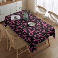 thumbnail image 2 of Breast Cancer Rectangle Tablecloth 60"x84",Waterproof Polyester Rectangle Table Cloth, Wipeable Spillproof Polyester Tablecloth for Dining, Camping, Indoor and Outdoor, 2 of 5