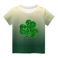 thumbnail image 4 of St.Patrick's Day Agkizg Toddler Baby Girls Summer Tops, Short Sleeve T-shirt for Kids, Toddler Girls Cute Blouse Tee Children Green Printing Crewneck T Shirts, Sizes 5-6 Years, 4 of 5