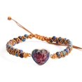 thumbnail image 1 of GHSDFBB Boho Handmade Natural Stone Bead 3 Row Wide Wrap Wrist Statment Bracelet Jewelry Collection, 1 of 5