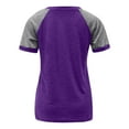 thumbnail image 3 of WEAIXIMIUNG T-Shirts pour Femmes Pack Coupe Ample Haut Raglan Color Block T-Shirts Manches Courtes Col Rond Blouse Décontractée, 3 of 5