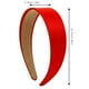 thumbnail image 3 of Diadema roja para mujer, 1,1 pulgadas de ancho, bandas gruesas para el cabello, antideslizante, diadema de moda para mujer, satén, diademas rojas bonitas para niñas, 3 of 7